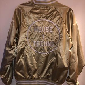 GOLD CRSSD HOUSE X TECHNO BOMBER JACKET